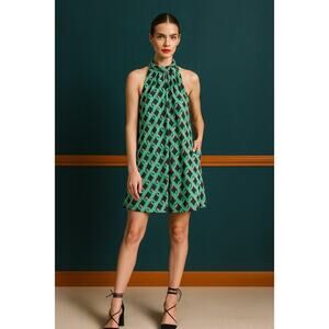 Corey Lynn Calter Suzi Mini Dress Sleeveless in Chain Link Graphic Print Size XS